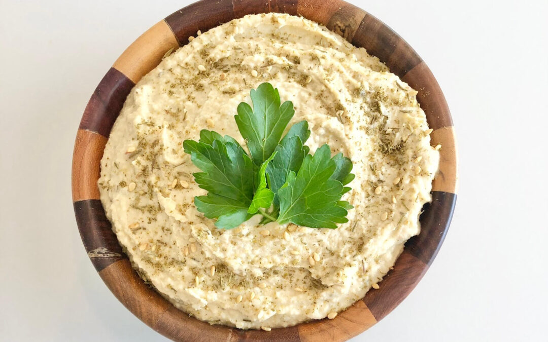 Za'atar Flaxseed Hummus - JackieTopol