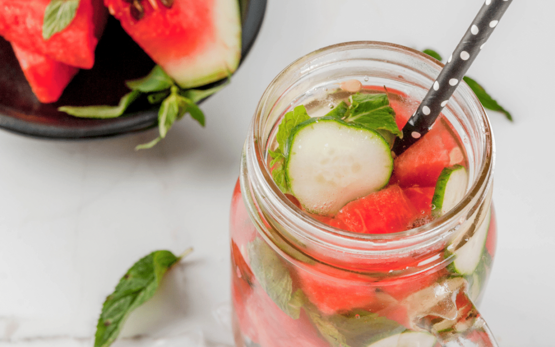 Watermelon Basil Cucumber Cooler