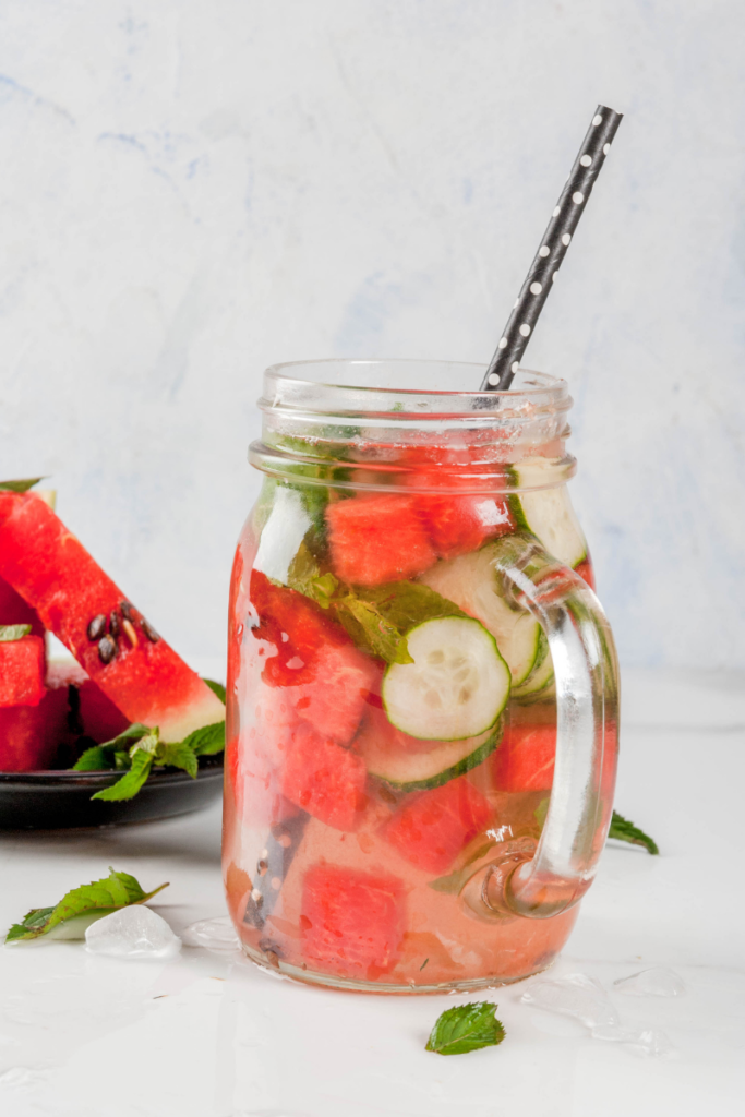 Watermelon Basil Cucumber Cooler